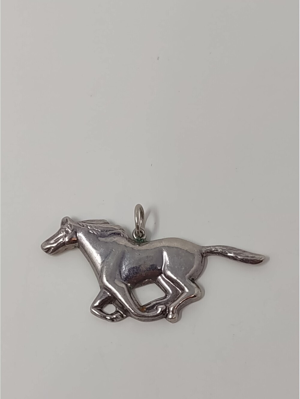 Sterling Silver Running Horse Pendant 925 Equestrian Charm